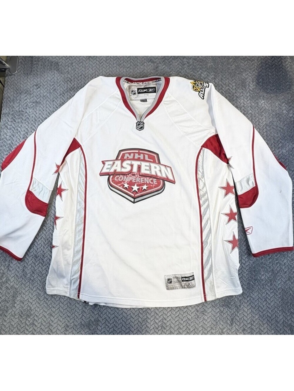 2007 NHL ALL STAR GAME JERSEY White Mens Medium Reebok Vintage Dallas (0161)